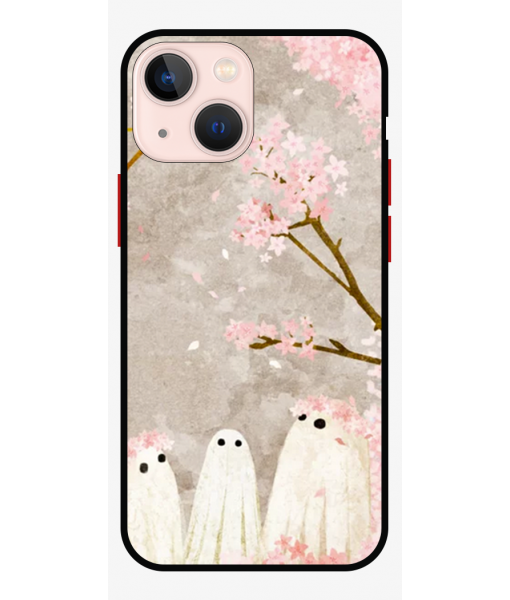 Husa IPhone 14 Plus, Protectie AntiShock, Ghost Blossom